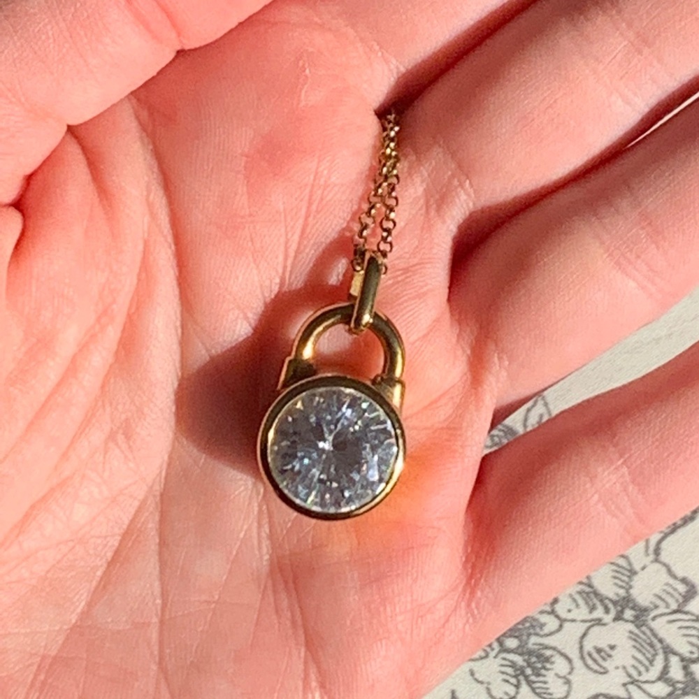 Michael Kors Gold Lock Necklace